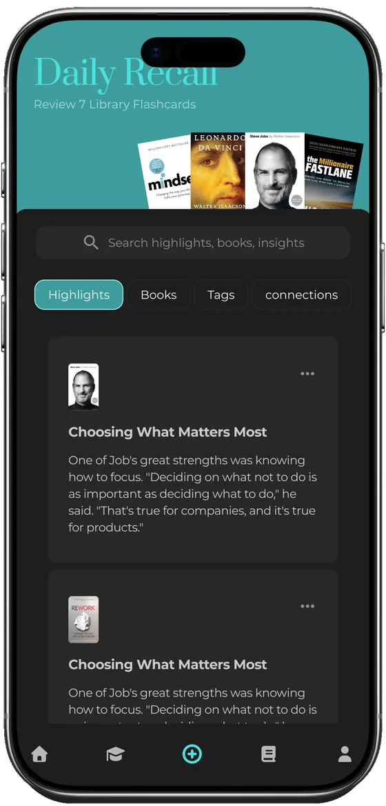 Daily Recall — home screen